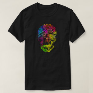 Gezwollen schedel (kleur) t-shirt