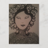 gezwollen vrouw briefkaart (Voorkant)