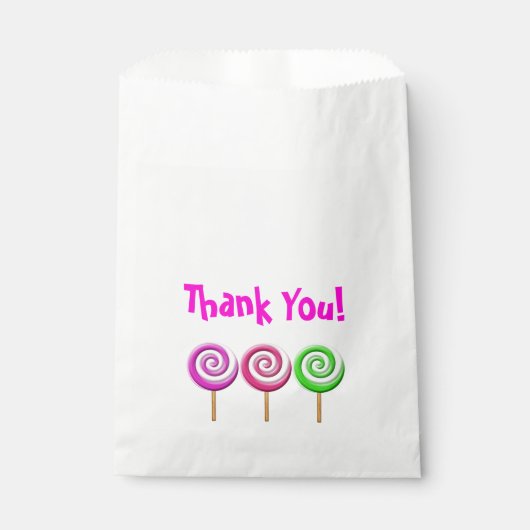 Gezwriemd Lollipops Favor Bag Bedankzakje (Voorkant)
