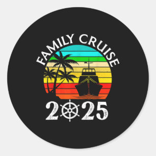Gezzinscruise 2025 Vakantietrip Cruisen Familie M Ronde Sticker
