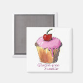 GF Cherry Cupcake Magnet (Voorkant / Achterkant)