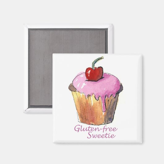 GF Cherry Cupcake Magnet (Voorkant / Achterkant)