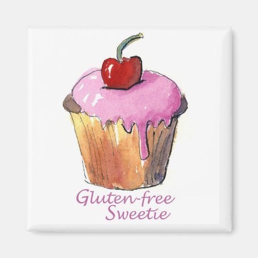 GF Cherry Cupcake Magnet (Voorkant)