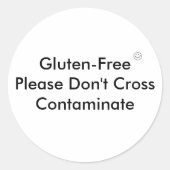 GF kruis besmetten Ronde Sticker (Voorkant)