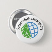 GfH-Button, witte ronde, met website Ronde Button 5,7 Cm (Voorkant /achterkant)