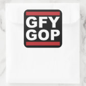 GFY GOP-Sticker Vierkante Sticker (Tas)