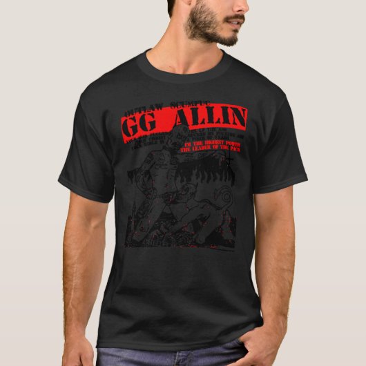 GG Allin Outlaw Scum m Design Essential T- T-shirt (Voorkant)
