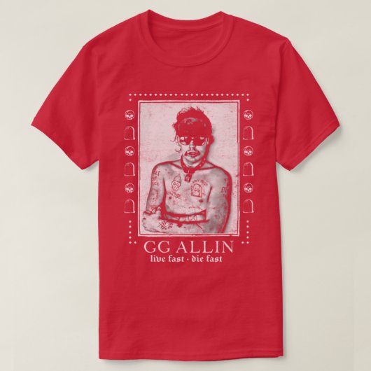 GG Allin Punksthetic Design T-shirt (Design voorkant)