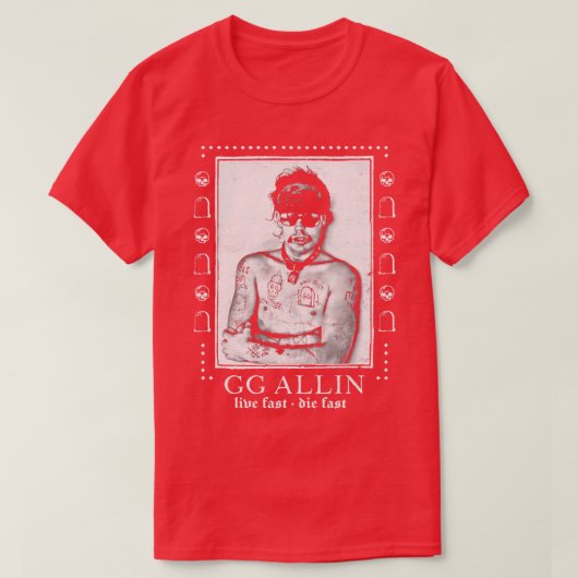 GG Allin Punksthetic Design T-shirt (Design voorkant)