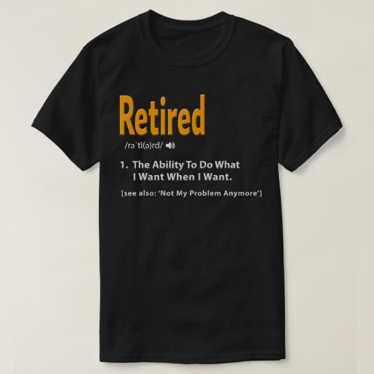 GG-cadeau voor Funny Retirement T-shirt (Design voorkant)
