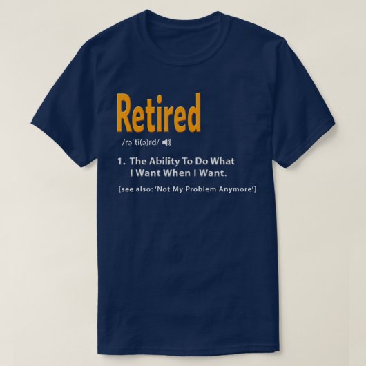 GG-cadeau voor Funny Retirement T-shirt (Design voorkant)