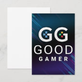 GG Good Gamer Video RSVP Kaartje (Voorkant / Achterkant)