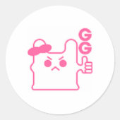 GG Nutan Ronde Sticker (Voorkant)