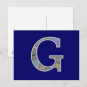 Gg verlicht monogram briefkaart (Voorkant / Achterkant)