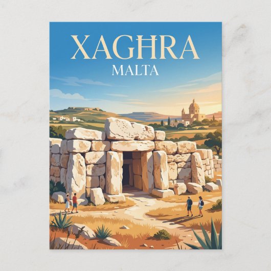 Ġgantija-tempels Malta Briefkaart (Voorkant)