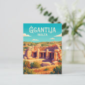 Ġgantija-tempels Malta Briefkaart (Staand voorkant)