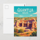 Ġgantija-tempels Malta Briefkaart (Voorkant / Achterkant)