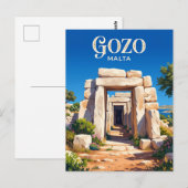 Ġgantija-tempels Malta Briefkaart (Voorkant / Achterkant)