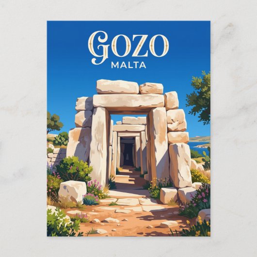 Ġgantija-tempels Malta Briefkaart (Voorkant)