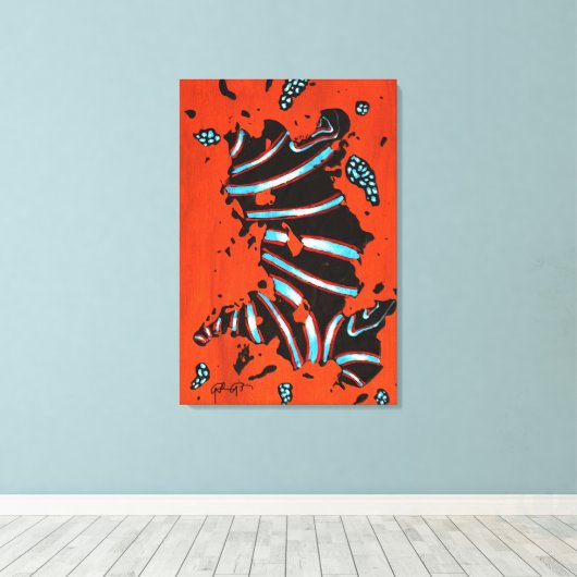 GGAST - Energiecode ECL7 - Opgespannen Canvasprint Canvas Afdruk (Insitu (Houten vloer))