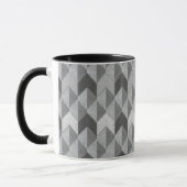 Ggestructureerd grijze geometrisch. mok (Links)