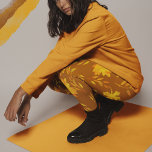 Ggloed Autumn Leaves Leggings<br><div class="desc">De herfstbladeren in rood en goud zijn op een bruine achtergrond verspreid.</div>