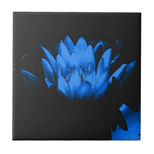 Ggloed Blue Lotus Floral Art Tile Tegeltje