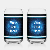 Ggloed Blue Shalom op Etched Star van David Blikvorm Glas (Achterkant)
