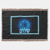 Ggloed Blue Shalom op Etched Star van David Deken (Voorkant)
