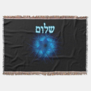 Ggloed Blue Shalom op Etched Star van David Deken