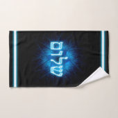 Ggloed Blue Shalom op Etched Star van David Handdoek (Handdoek)