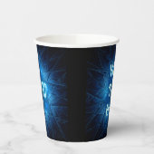 Ggloed Blue Shalom op Etched Star van David Papieren Bekers (Links)