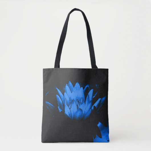 Ggloed Blue Water Lily Lotus Flower Tote Bag (Voorkant)
