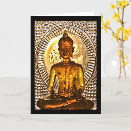 Ggloed Buddha Kaart (Gele Bloem)