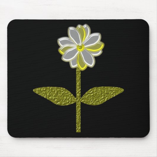 Ggloed Daisy Flower Mousepad Muismat (Voorkant)
