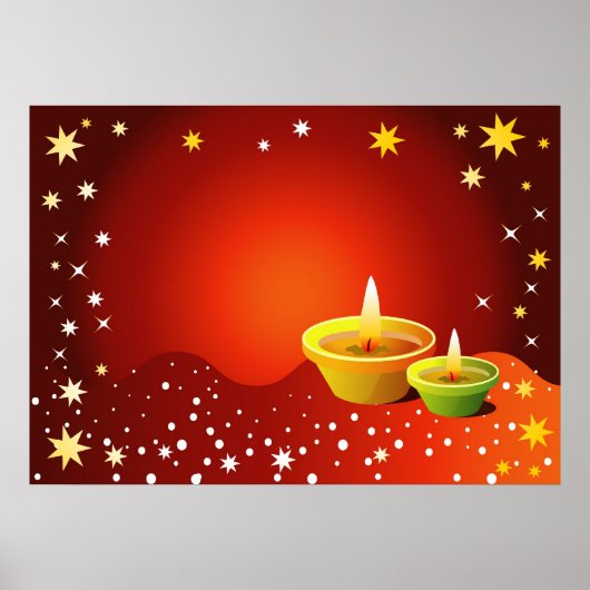 Ggloed Diwali Lamps Poster (Voorkant)