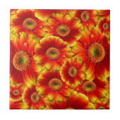 Ggloed Gerbera Daisies Tegeltje (Voorkant)