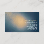 Ggloed Gold Lotus en Blue Grunge Yoga Instructor Visitekaartje (Achterkant)
