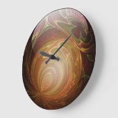 Ggloed Golden, Glass Marble Abstract Grote Klok (Hoek)