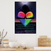 Ggloed Heart Namaste pose Poster (Keuken)