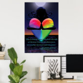Ggloed Heart Namaste pose Poster (Thuiskantoor)