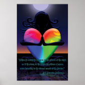 Ggloed Heart Namaste pose Poster (Voorkant)