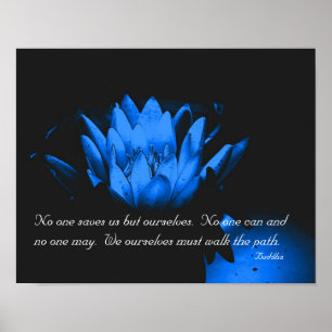 Ggloed Lotus Flower Buddha Inspirerend Quote Poster