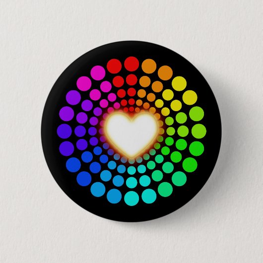 Ggloed Love Heart Ronde Button 5,7 Cm (Voorkant)