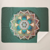 Ggloed Mandala - Fleece Blanket Sherpa Deken (Voorkant (horizontaal))