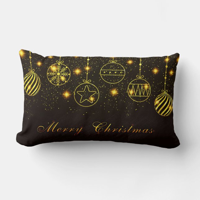Ggloed Merry-kerstsymbolen Kussen (Voorkant)