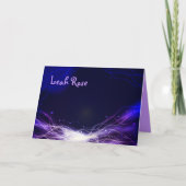 Ggloed Neon Stars Dank je paars Bedankkaart (Voorkant)