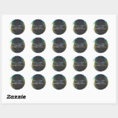 Ggloed Neon Stars Jewish Wedding Round Sticker (Vel)