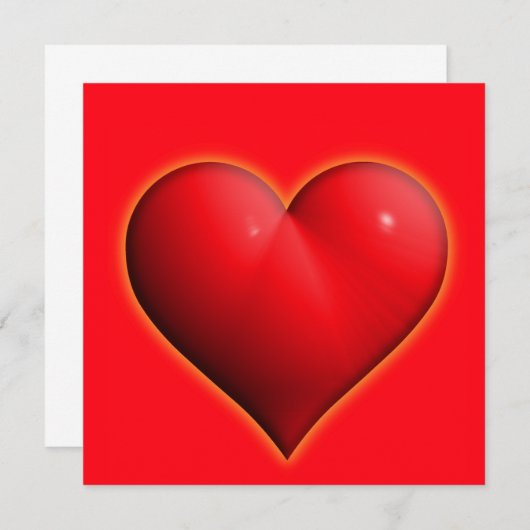 Ggloed Red 3-D Heart (Voorkant / Achterkant)