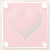 Ggloed Red 3-D Heart Glazen Onderzetter (Achterkant)